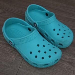 Kids Teal Crocs